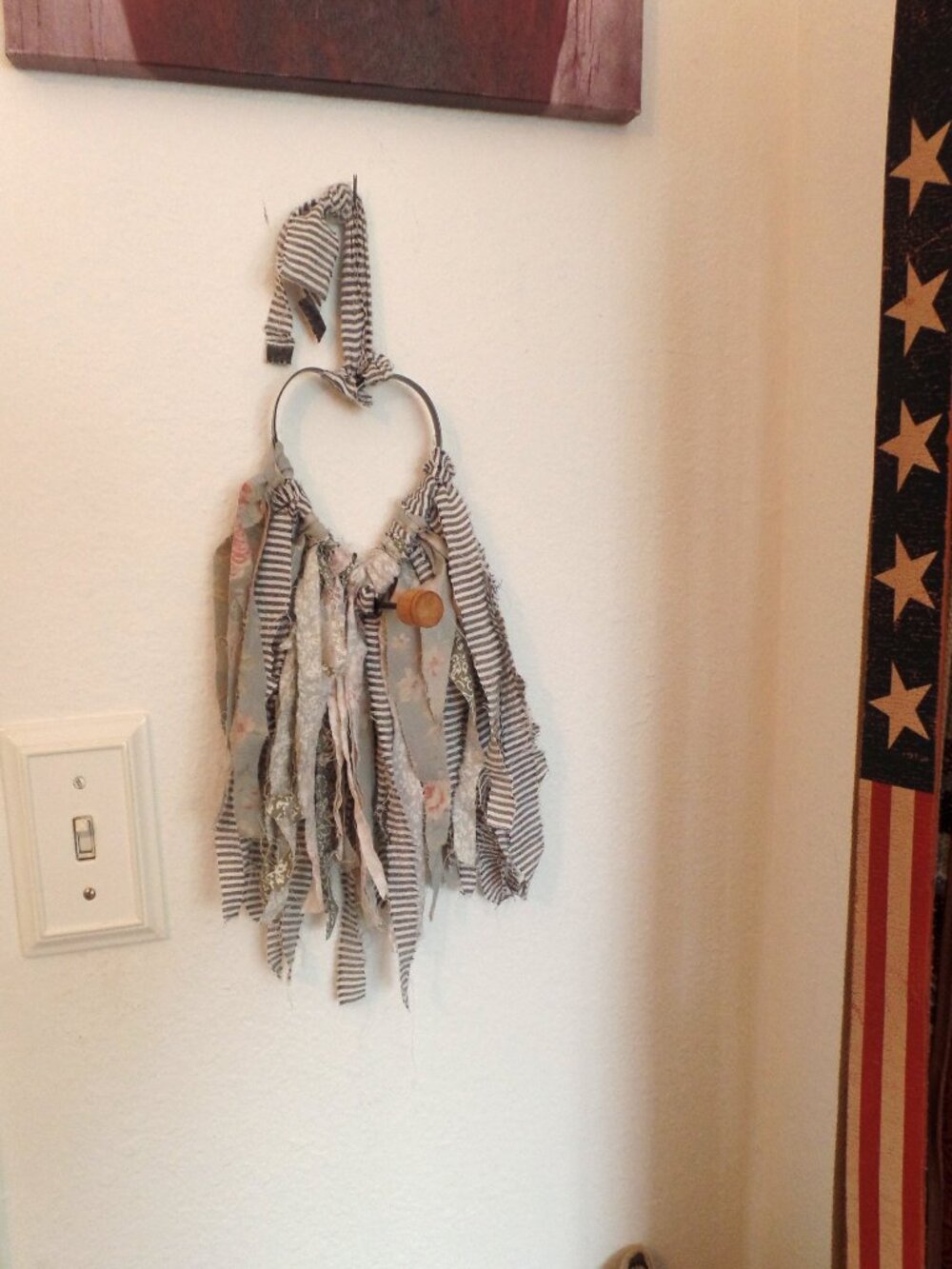 Hand Crafted Wall Swag on Vintage Metal Cookie Cutter